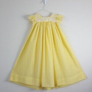 Girl's Vintage 70's Yellow Dress